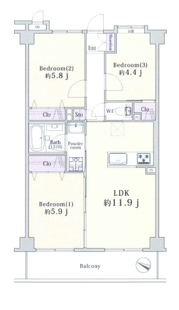 間取図　3LDK